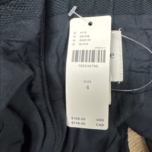 Maeve Anthropologie Black Strapless Plunge Peplum Top Size 4 - Picture 11 of 12